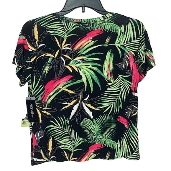 Ideology black palm Printed T-Shirt, XS - Picture 9 of 9